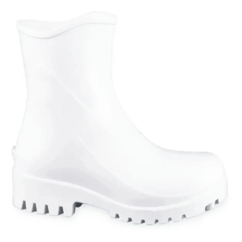 BOTA PVC N38 CANO CURTO BRANCA S/FORRO BRACOL
