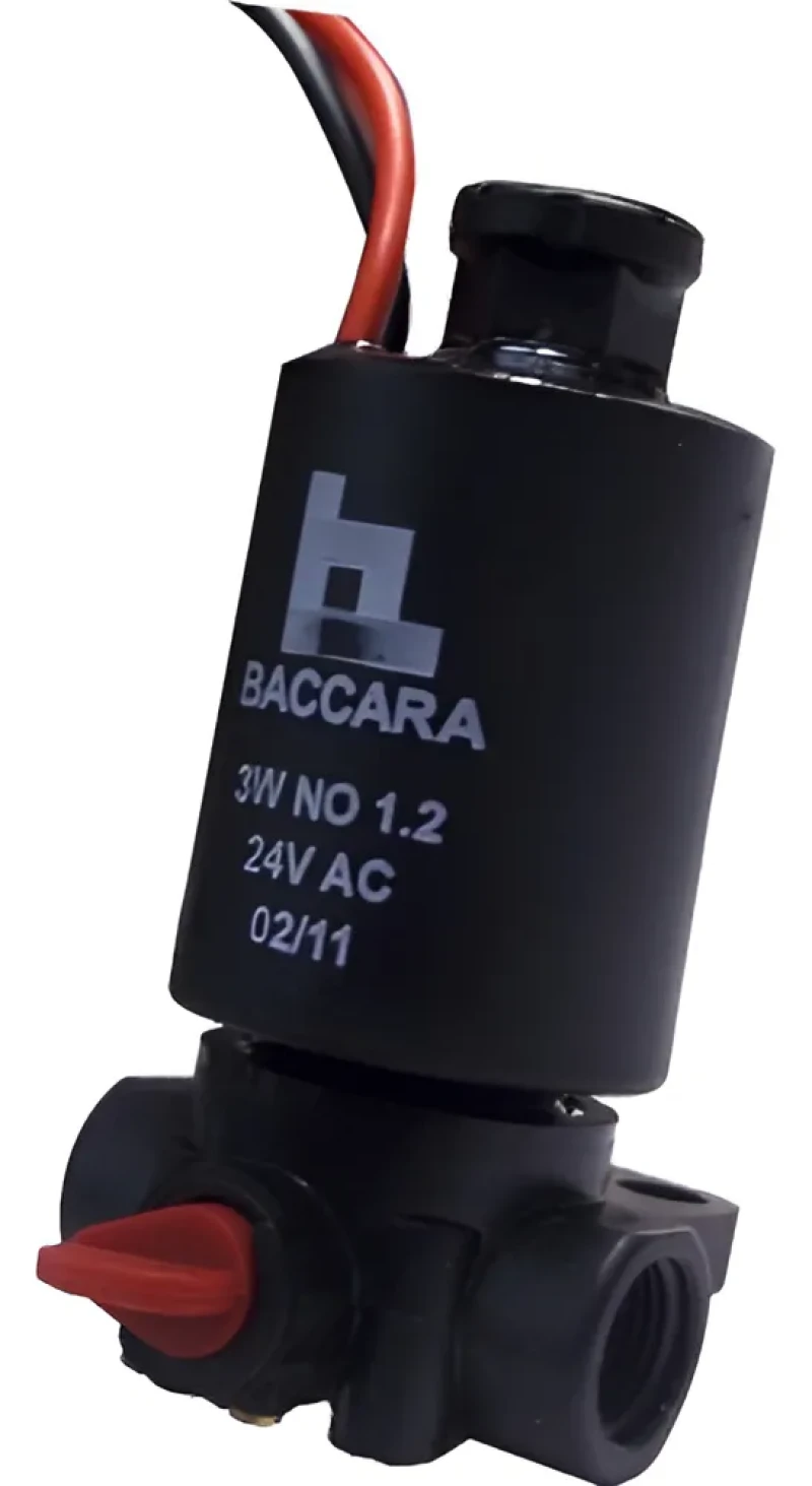 Válvula Solenoide + Conexão 1/8" N.O. 3 Vias 24 VAC Hunter BACCARA