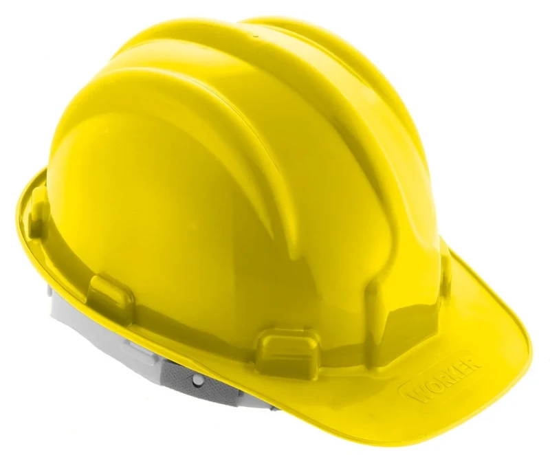 CAPACETE AMARELO COM CARNEIRA PARA CONSTRUÇÃO - WORKER