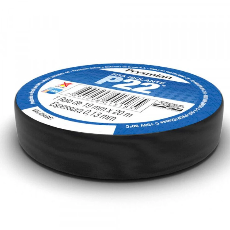 FITA ISOLANTE P22 19MMX20MM PRETO - PRYSMIAN