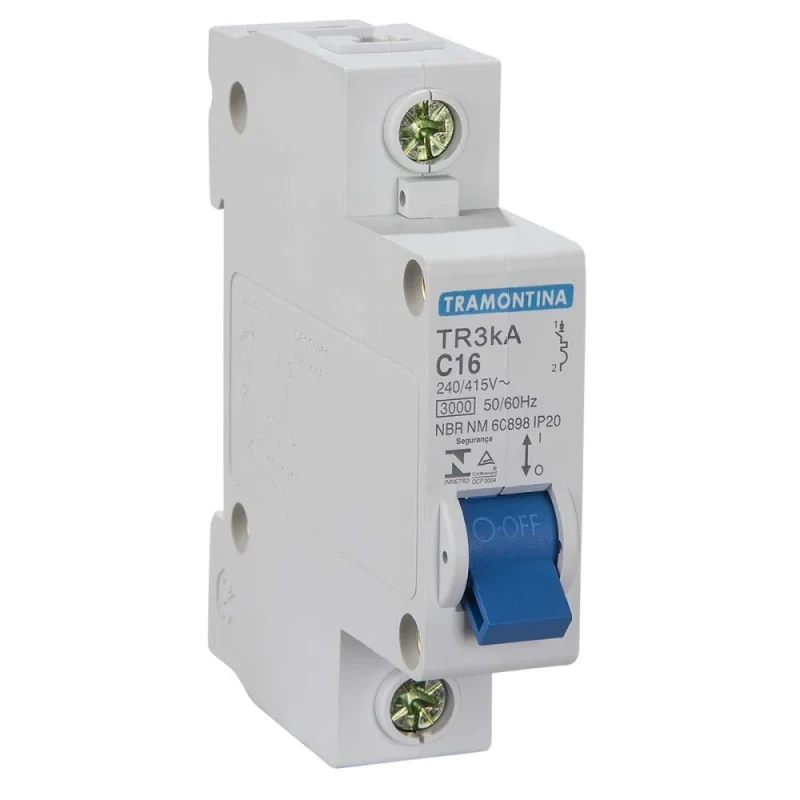 DISJUNTOR DIN UNIPOLAR  10A 3KA - TRAMONTINA