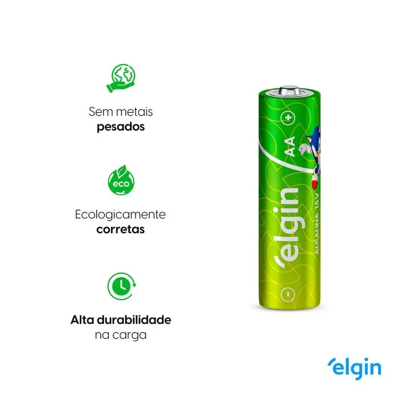PILHA ALCALINA AA - BLISTER 2 UN - ELGIN