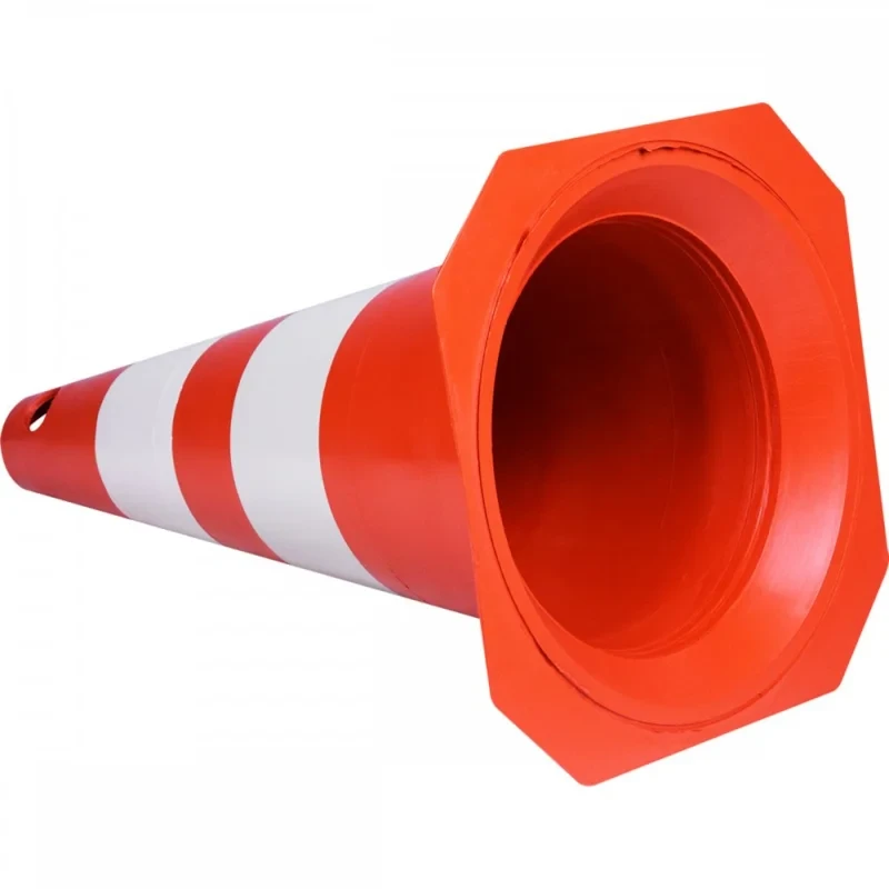 CONE SINALIZAÇÃO EM PVC 50CM LARANJA E BRANCO - WORKER