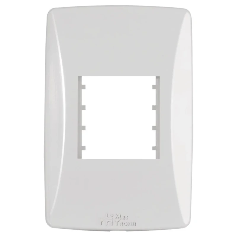 PLACA 4X2 2 POSTOS HORIZONTAL BRANCA - MECTRONIC