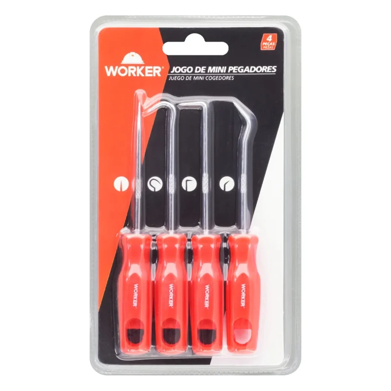JOGO DE MINI PEGADORES 4 PEÇAS - WORKER