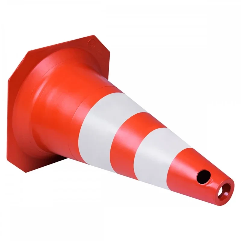 CONE SINALIZAÇÃO EM PVC 50CM LARANJA E BRANCO - WORKER