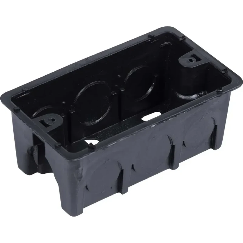 CAIXA DE LUZ EM PVC RETANGULAR PRETA 4X2 - SOMAR 