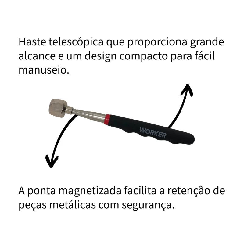 PEGADOR MAGNÉTICO 180MM A 775 MM - WORKER
