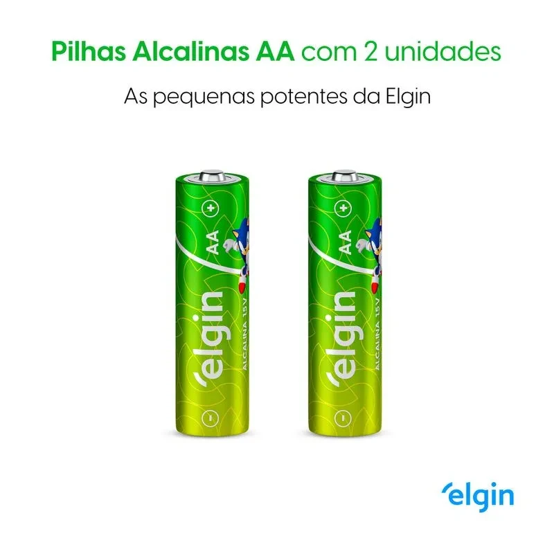 PILHA ALCALINA AA - BLISTER 2 UN - ELGIN